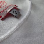 Tee-shirt manches longues blanc col rond